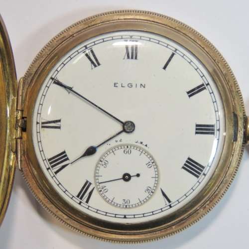 1922 Elgin Full hunter gold plated pocketwatch - Not working - Serial 24807791