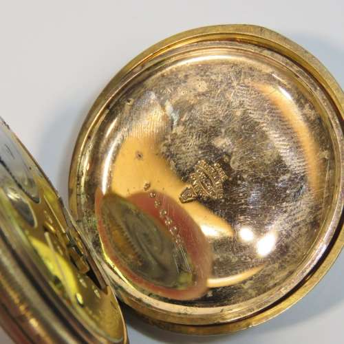 1922 Elgin Full hunter gold plated pocketwatch - Not working - Serial 24807791