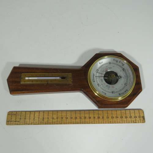Vintage Smiths barometer with thermometer