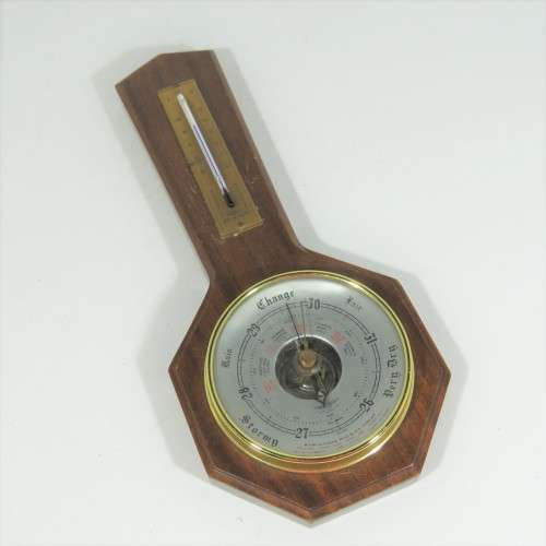 Vintage Smiths barometer with thermometer