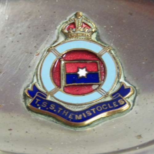 T.S.S Themistocles Aberdeen line souvenir trinket bowl