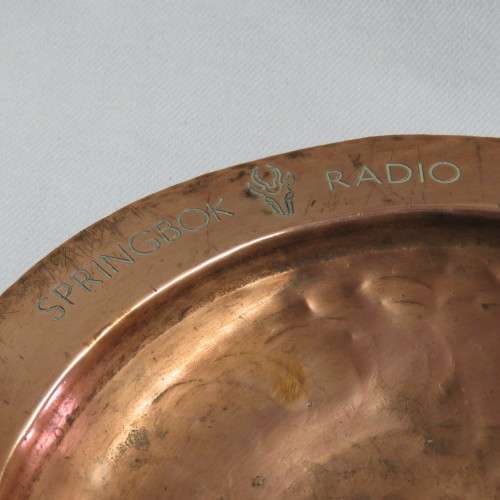 Springbok Radio copper ashtray - Rare piece