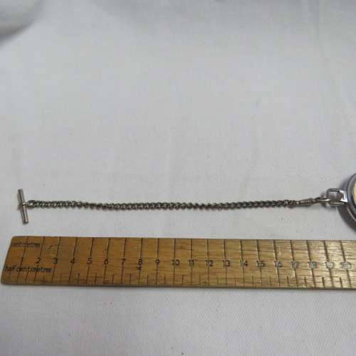 Vintage Oris pocketwatch with fob chain - Runs and stops