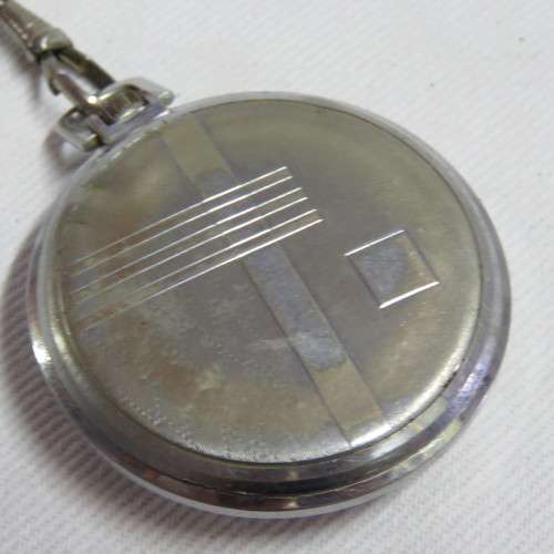 Vintage Oris pocketwatch with fob chain - Runs and stops