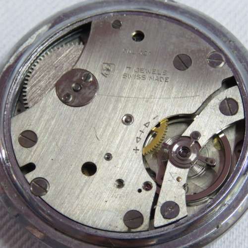 Vintage Oris pocketwatch with fob chain - Runs and stops