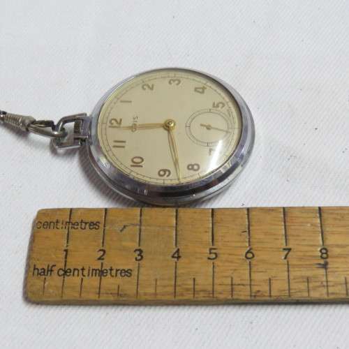 Vintage Oris pocketwatch with fob chain - Runs and stops