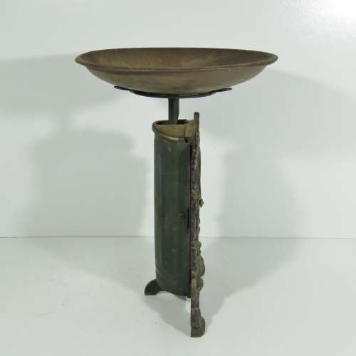 Vintage Household scale No.49 - 20 Pounds - Cast iron - Height 28 cm - Face 12,5 x 12,5 cm