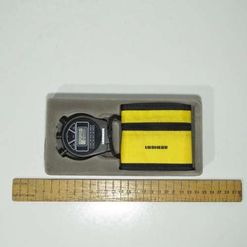 Liebherr digital stopwatch with arm pouch
