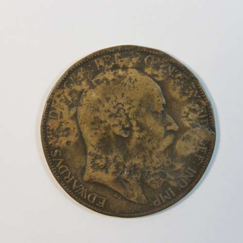 WW1 Dog tag made with 1905 Penny for P Johnson