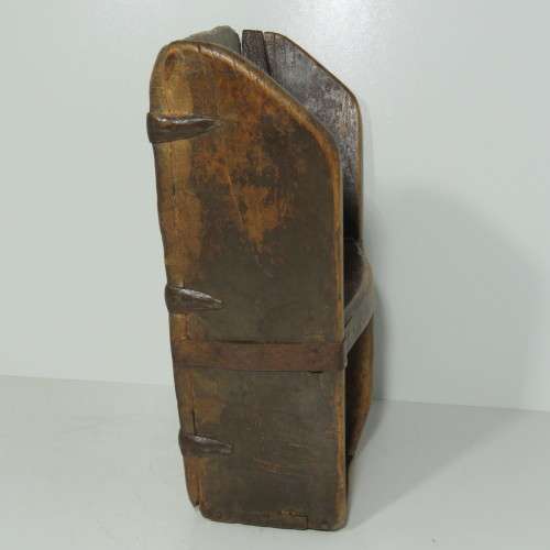 Antique Chinese wooden rice scoop - Size 29 x 28 cm