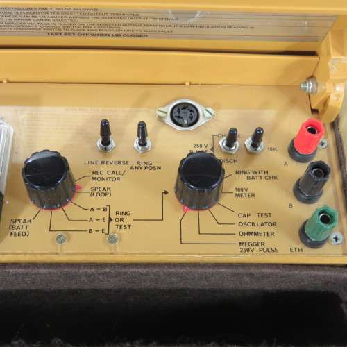 Vintage South African Post Office line tester in original case - Leather - Case 25 x 15 cm