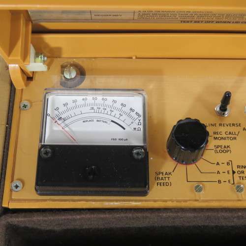 Vintage South African Post Office line tester in original case - Leather - Case 25 x 15 cm