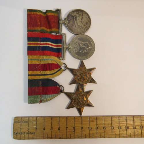 Set of 4 WW2 medals issued to M12962 H.Bull