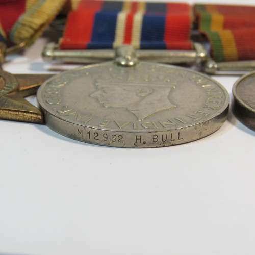 Set of 4 WW2 medals issued to M12962 H.Bull