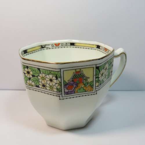 Antique Royal Doulton octagonal porcelain trio