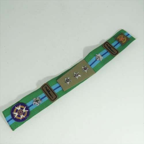 Piece of SADF signals corps belt with SADF badges - 48cm