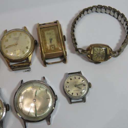 Lot of 8 vintage mechanical watches for spares - Not working