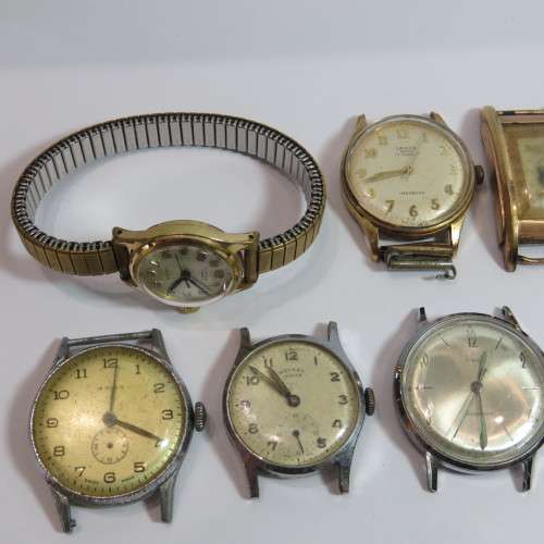 Lot of 8 vintage mechanical watches for spares - Not working