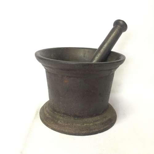 Antique Cast iron Mortar and pestle