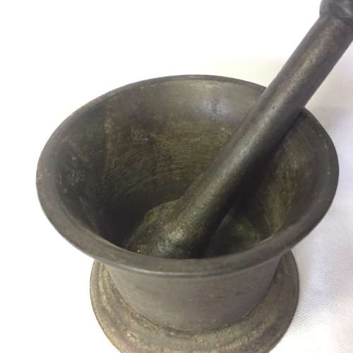 Antique Cast iron Mortar and pestle