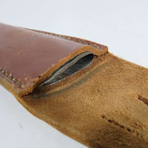 Handmade dagger with metal and leather sheath