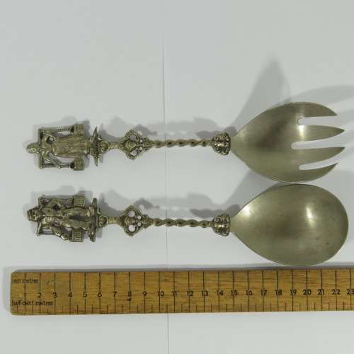 Vintage Dutch salad spoon and fork