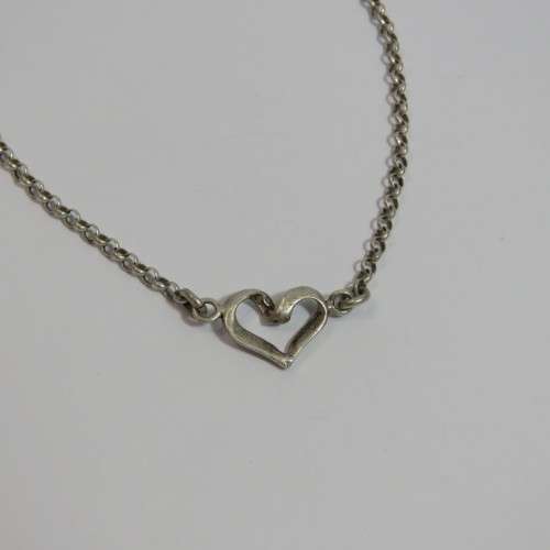 Sterling silver heart bracelet - Weighs 2,1 grams
