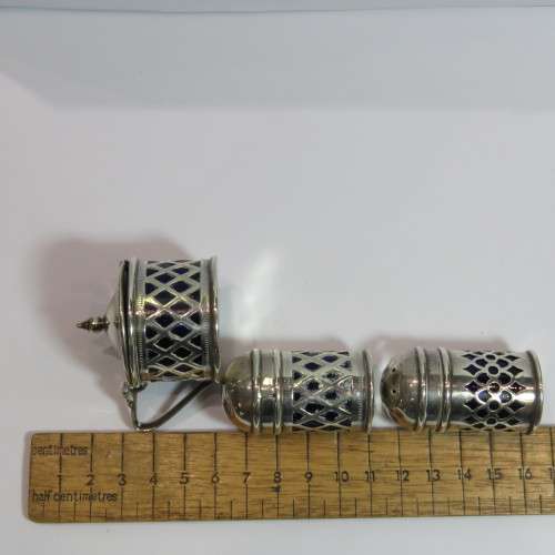 Vintage silverplated condiment set - No tray