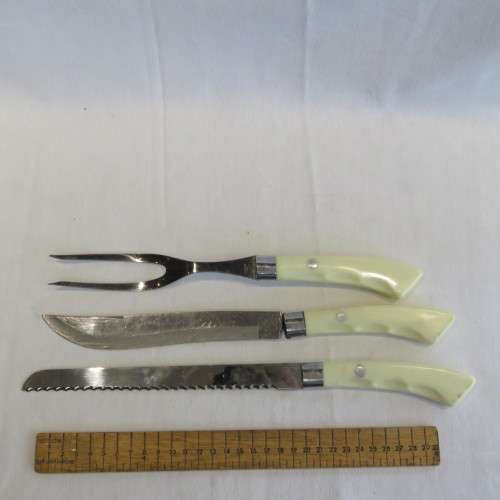 Vintage Stainless Steel carving set - Repaired - In box