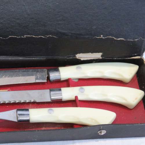 Vintage Stainless Steel carving set - Repaired - In box