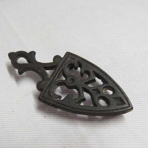 Vintage collar iron with stand