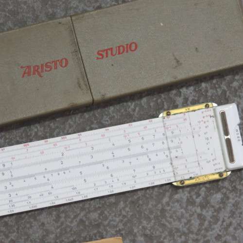 Aristo Studio vintage slide ruler in original box