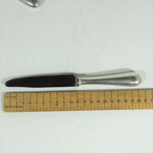 Lot of 5 Christofle knifes with silverplated handles - Excellent