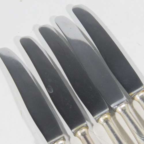 Lot of 5 WMF knifes - Silverplated handles