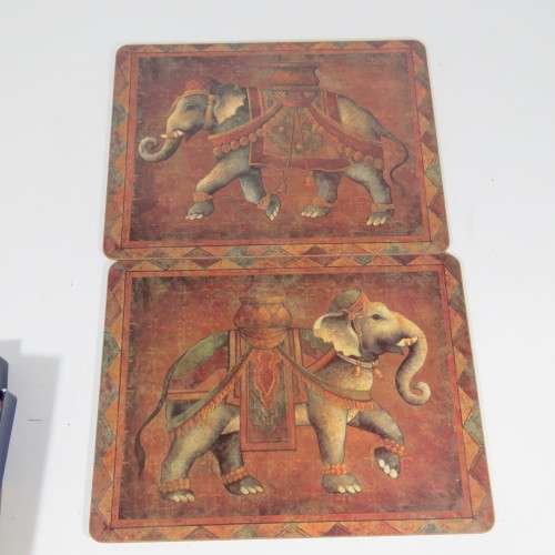 Pimpernel Premier Collection (elephant expression) Art for the Table 6 place mats and 6 coasters