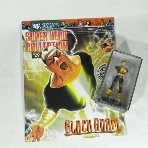 Eaglemoss DC Comics Super Hero Collection Black Adam figurine with magazine