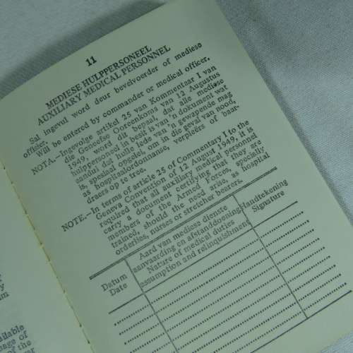 SADF Service and pay book