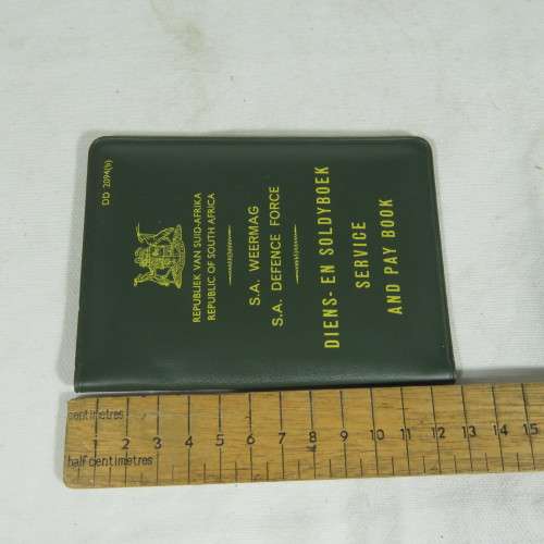 SADF Service and pay book