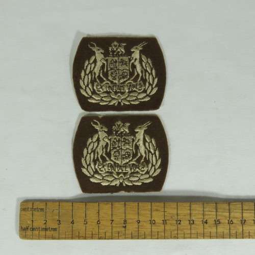 Pair of SADF warrant officer rank badges