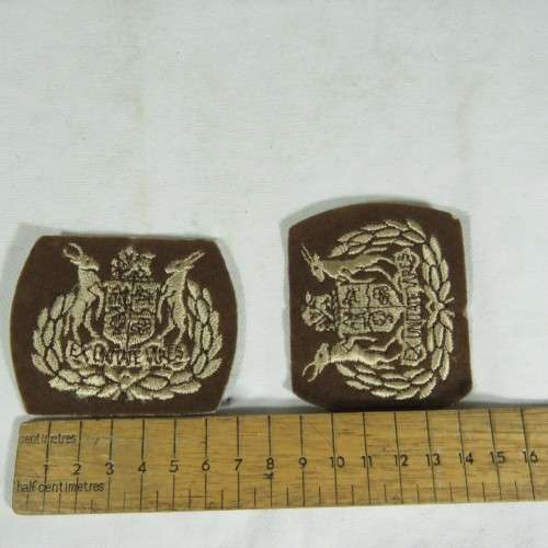 Pair of SADF warrant officer rank badges