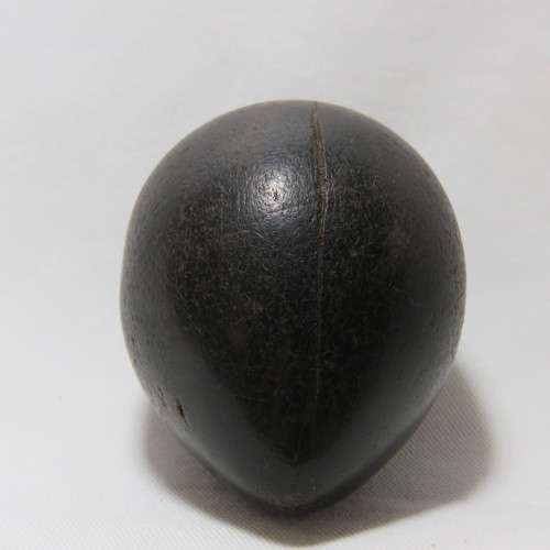 Boer War trench art POW wooden darning egg made by JHAP in Ceylon 1901