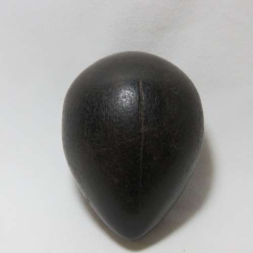 Boer War trench art POW wooden darning egg made by JHAP in Ceylon 1901