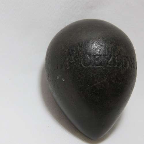 Boer War trench art POW wooden darning egg made by JHAP in Ceylon 1901