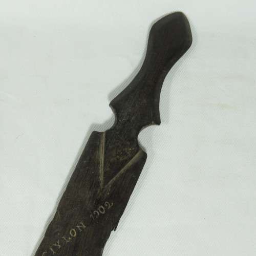 Boer War POW trench art page turner - Diyatalawa Kamp Ceylon 1902