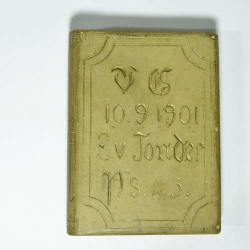 Boer War POW trench art Stone Bible - E van Tonder - 10.9.1901