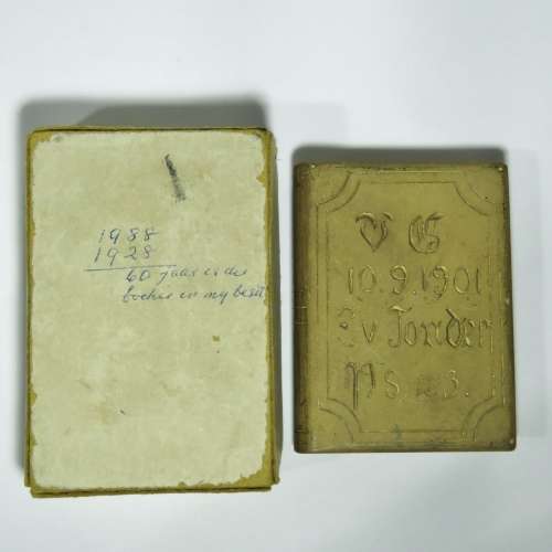 Boer War POW trench art Stone Bible - E van Tonder - 10.9.1901