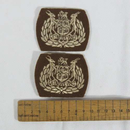 Pair of SADF warrant officer rank badges