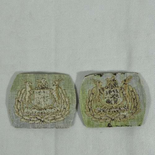 Pair of SADF warrant officer rank badges