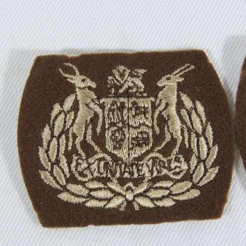Pair of SADF warrant officer rank badges