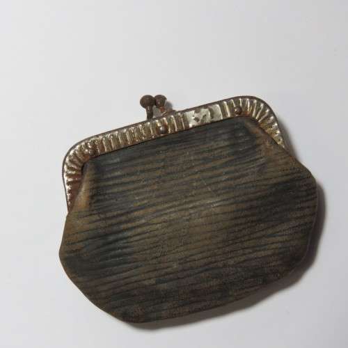 Vintage leather coin pouch